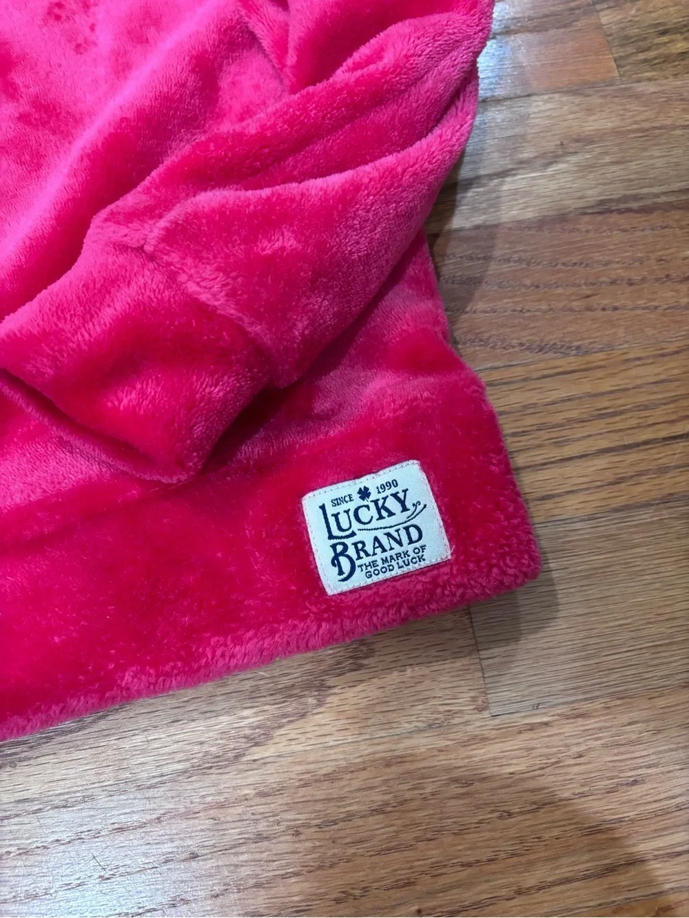 Lucky Brand Hot Pink Plush Hoodie Girl’s 5/6